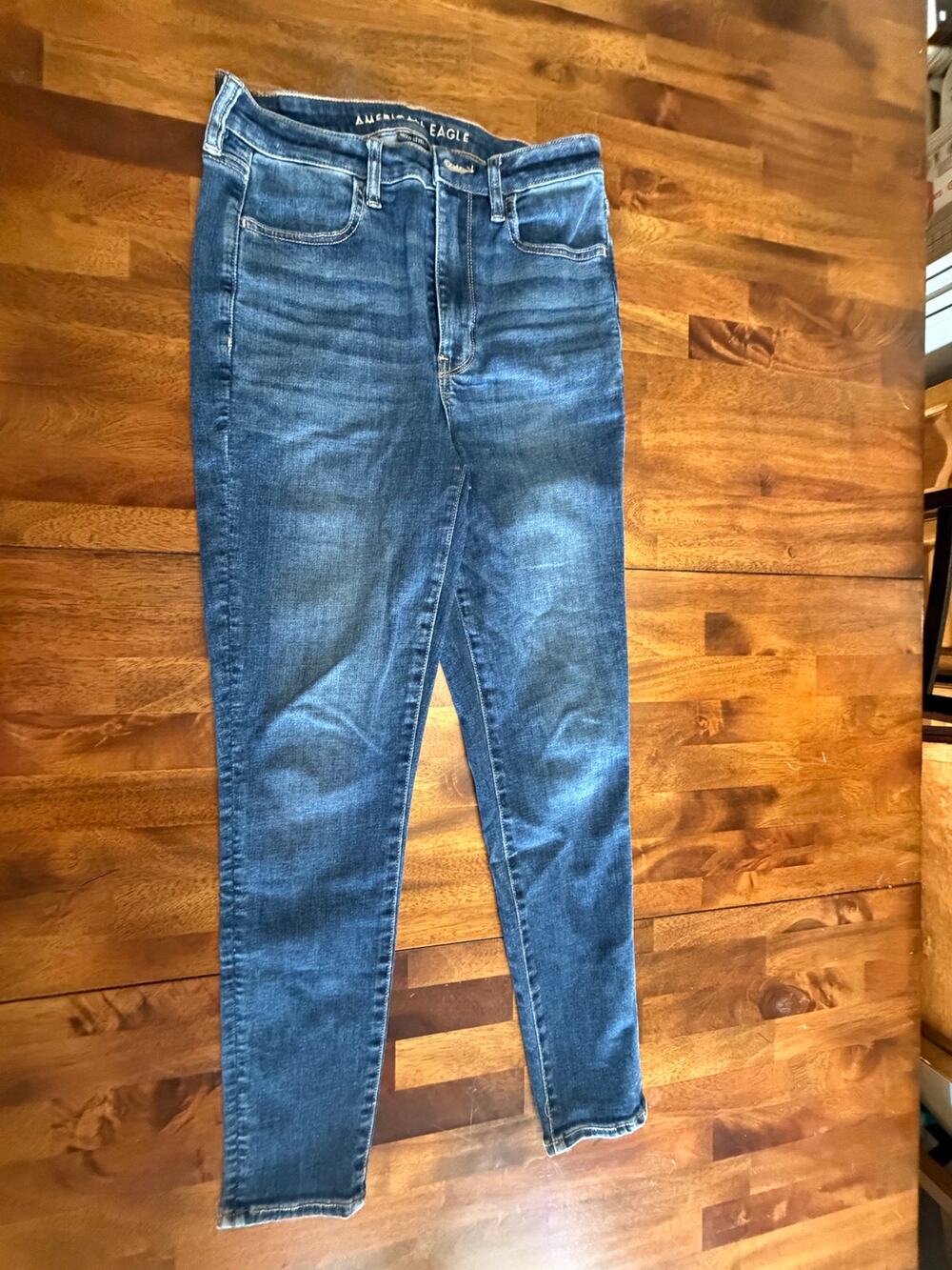 American Eagle Next Level Stretch Jeans Womens 6 Short High Rise Skinny Blue